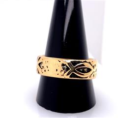 James Avery Retired Christian Fish 14K Yellow Gold Ring